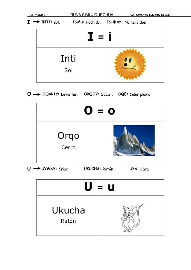 Quechua Runa Simi