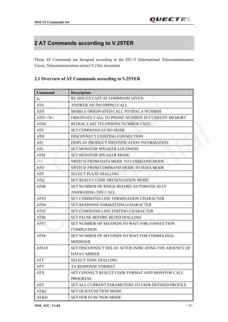 Quectel M10 AT commands Arduino Microcontroller | PDF