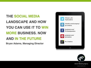 The Social Media Landscape & How You Can Use It To Win More Business, Now & In The Future