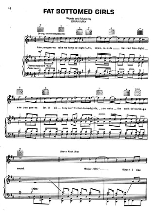 Queen sheet music hits song book