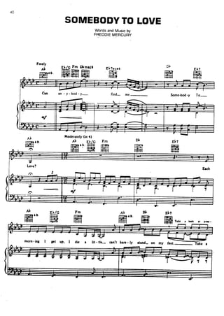 Queen sheet music hits song book