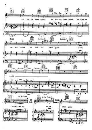 Queen sheet music hits song book