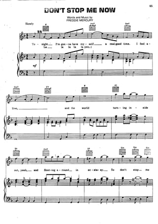 Queen sheet music hits song book