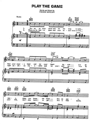 Queen sheet music hits song book