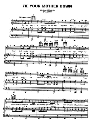 Queen sheet music hits song book