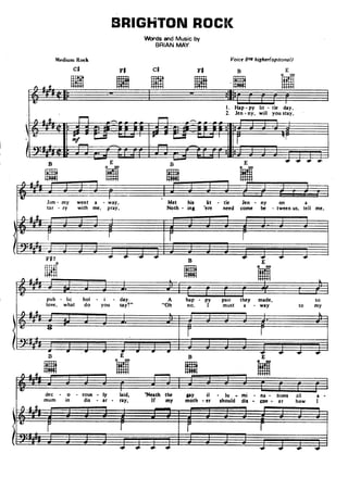 Queen sheet music hits song book