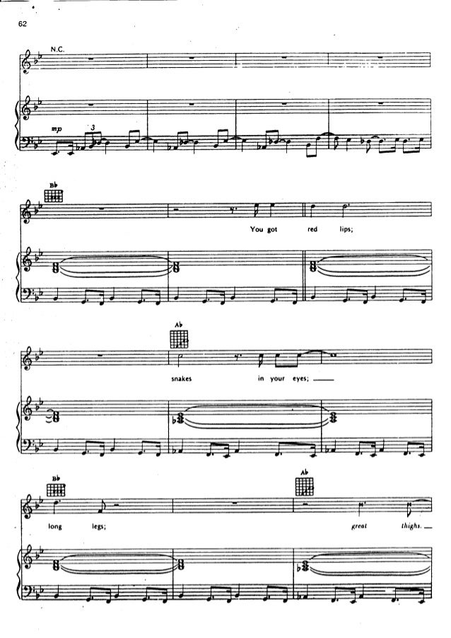 queen sheet music hits song book pvg76 knocks me off my feet sheet music