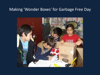 Making 'Wonder Boxes' for Garbage Free Day
 