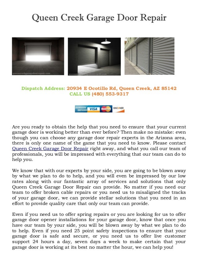 Queen Creek Garage Door Repair