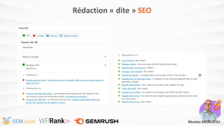 Rédaction « dite » SEO
Nicolas MERCATILI
 