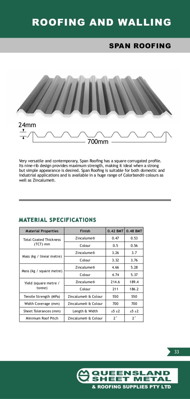 Queensland Sheet Metal & Roofing Supplies Product Guide