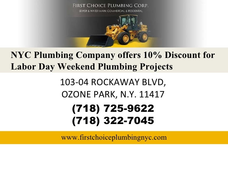 Plumber in Queens offers 10 Discount for Labor Day Weekend Plumbing