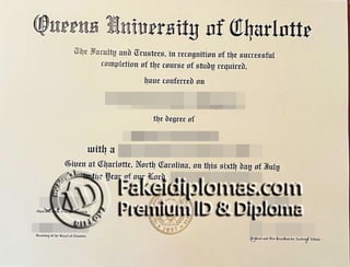 Queens University of Charlotte diploma