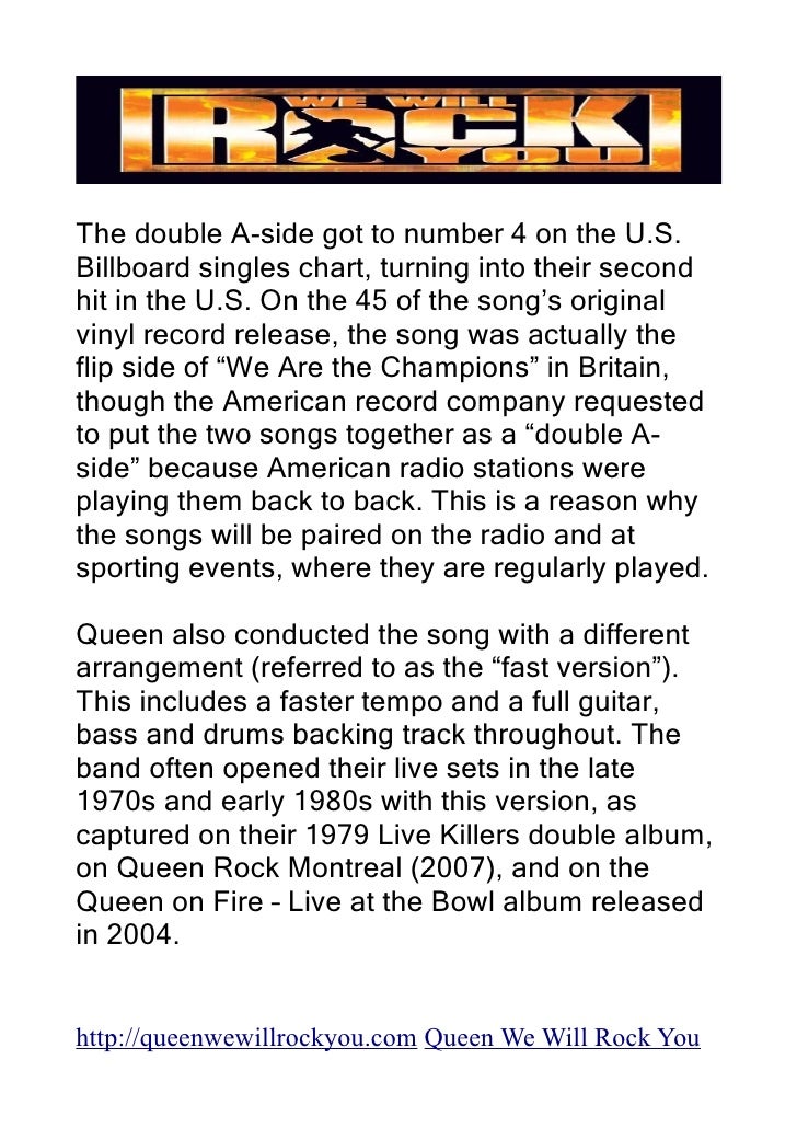 Queen We Will Rock You Queen We Will Rock You