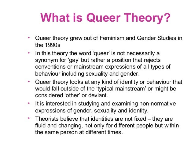 Queer Theory Gender And Gender