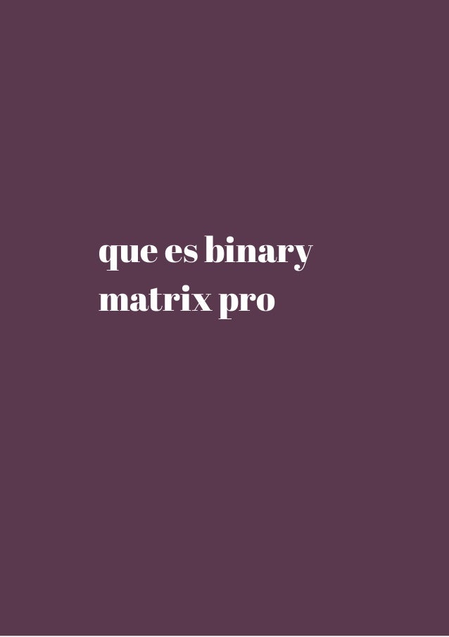 Que son binary options