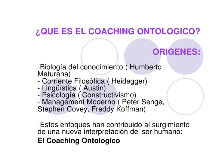 Que Es El Coaching Ontologico