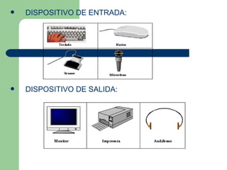    DISPOSITIVO DE ENTRADA:




   DISPOSITIVO DE SALIDA:
 