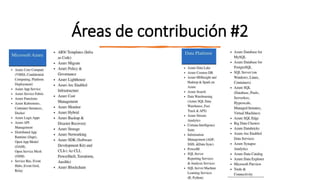 Áreas de contribución #2
 