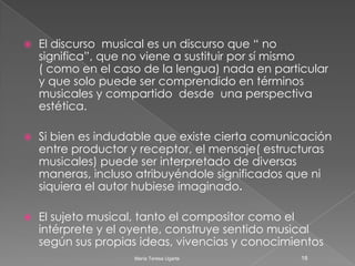 La ejecución musical está ligada al dominio técnico instrumental que requiere la composición. La interpretación,  a la capacidad que debe tener el ejecutante para dar vida a la obra, descubriendo su sentido.