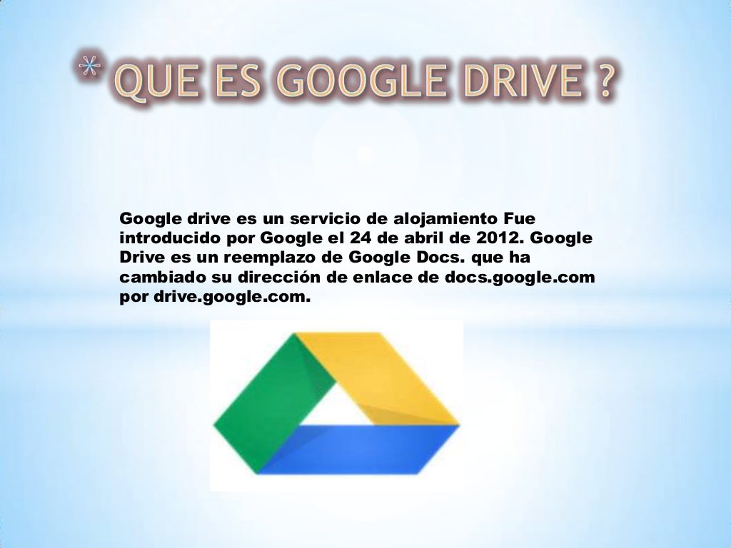 Que es google drive