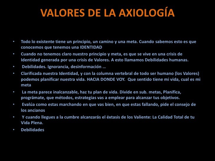 Que es la axiología