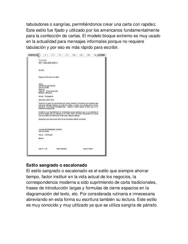 Que es la carta comercial