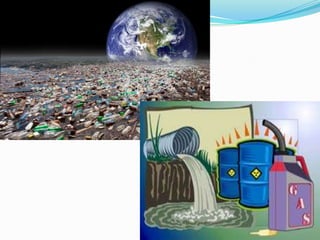 CONTAMINACION DEL SUELOLa contaminación del suelo generalmente aparece al producirse una ruptura de tanques de almacenamiento subterráneo, aplicación de pesticidas, filtraciones de rellenos sanitarios o de acumulación directa de productos industriales.Un suelo se puede degradar al acumularse en él sustancias a unos niveles tales que repercuten negativamente en el comportamiento de los suelos. Las sustancias, a esos niveles de concentración, se vuelven tóxicas para los organismos del suelo. Se trata pues de una degradación química que provoca la pérdida parcial o total de la productividad del suelo.