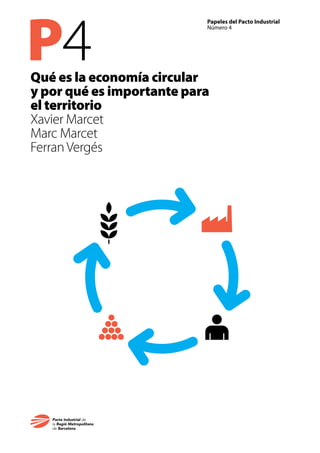 P4
Papeles del Pacto Industrial
Número 4
Qué es la economía circular
y por qué es importante para
el territorio
Xavier Marcet
Marc Marcet
Ferran Vergés
 