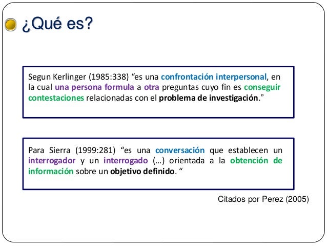 Que es la entrevista