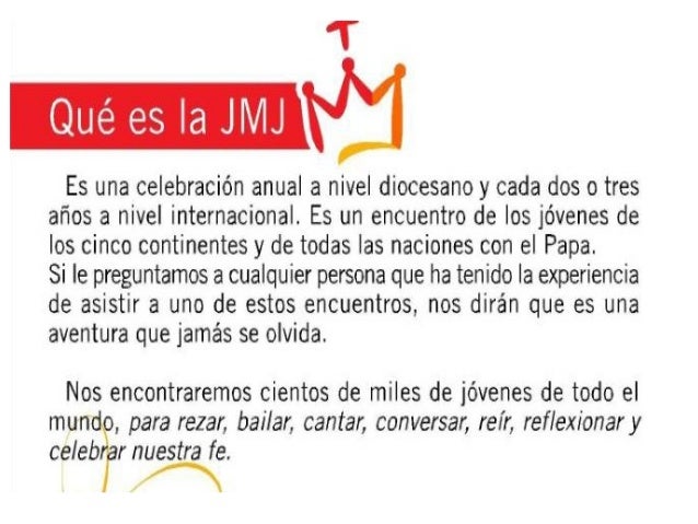 Que es la jmj Que es la jmj