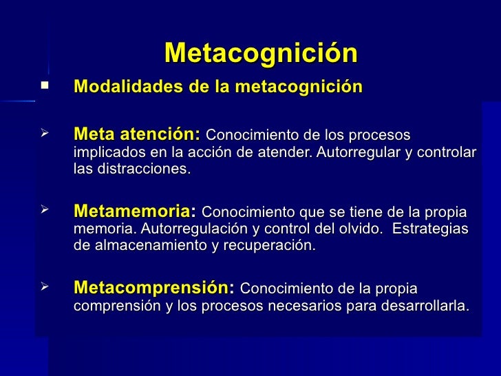 Que Es La Metacognicion