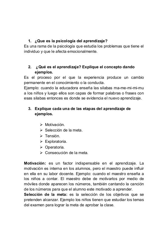 Que es la psicología del aprendizaje