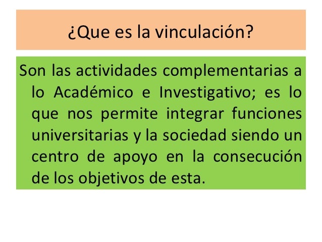 Que es la vinculación