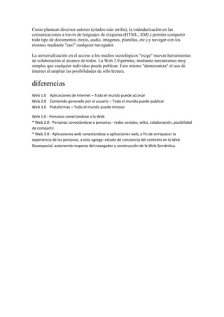 Que Es La Web1.0 Y 2.0
