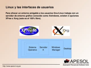 Interface Xorg Que es linux y que es Software Libre | PDF