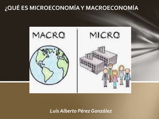 Luis Alberto Pérez González
¿QUÉ ES MICROECONOMÍAY MACROECONOMÍA
 