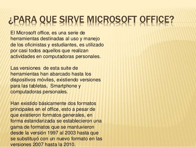 ¿Que es Microsoft Office?