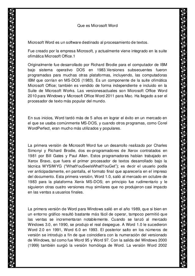 Que es microsoft word