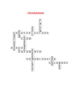 CRUIGRAMA
R
I
M
I
A R
H P
D C M
C A R A T E R I S T I C A S
O O F
N W S
F Z O O M
I D
G N
U A
R M
B A R R A O
R E C H
D O C U M E N T O
R
R
A B
C O M U N I C A S I O N
I T
E C O L U M N A S
N N E
T N
A U
S
 
