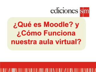 ¿Qué es Moodle? y ¿Cómo Funciona nuestra aula virtual? 