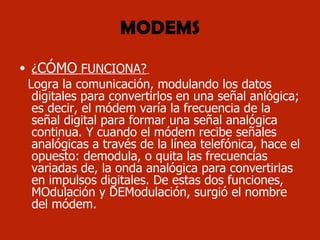 Que es placa de red y modem | PPT