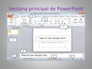 Ventana principal de PowerPoint
 