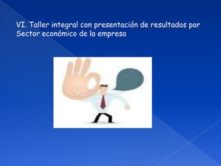 VI. Taller integral con presentación de resultados por Sector económico de la empresa