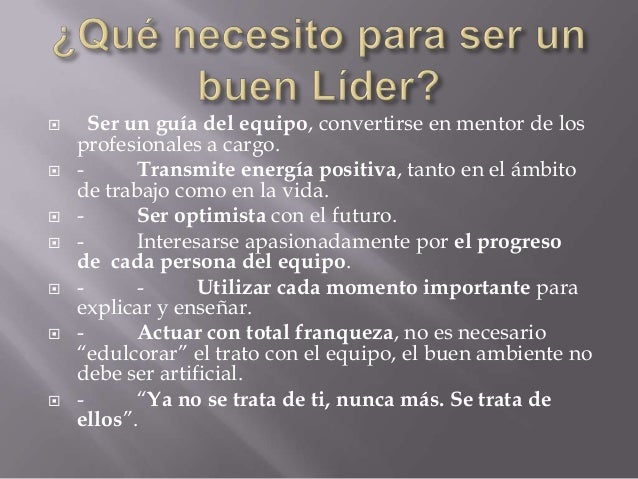 Que es ser lider