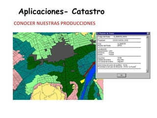 CONOCER NUESTRAS PRODUCCIONES
Aplicaciones- Catastro
 