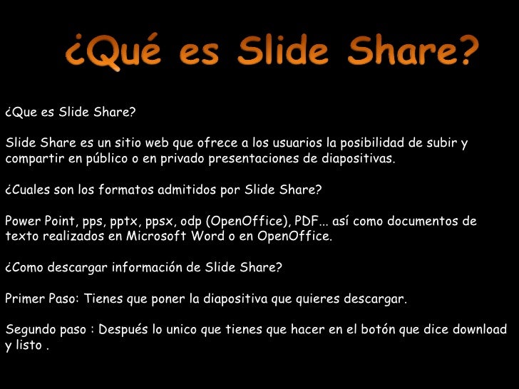 Que Es Slide Share 