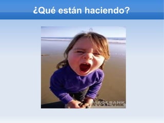 ¿Qué están haciendo?
 