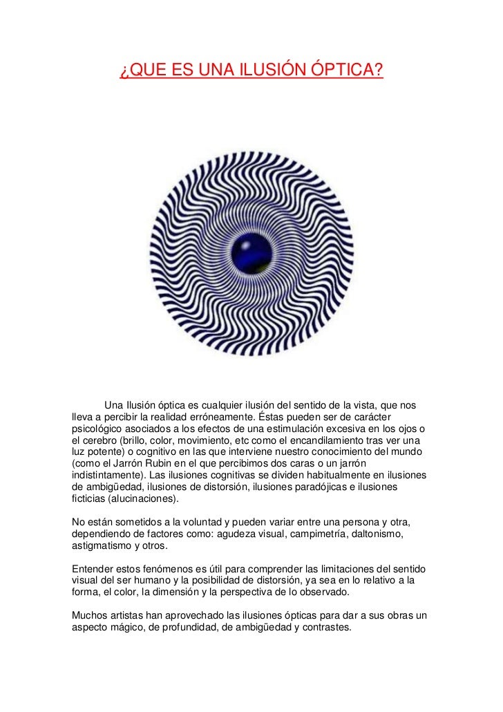 Que es una ilusión óptica