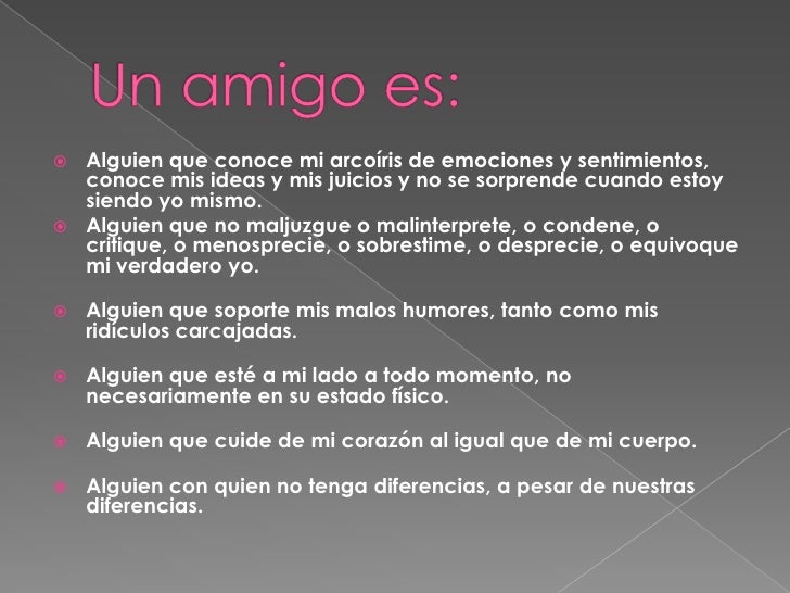 Que es un amigo
